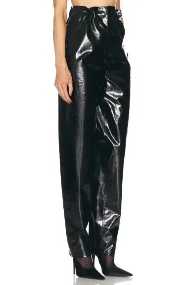 Saint Laurent Tapered Leather Pant | Thumbnail 2