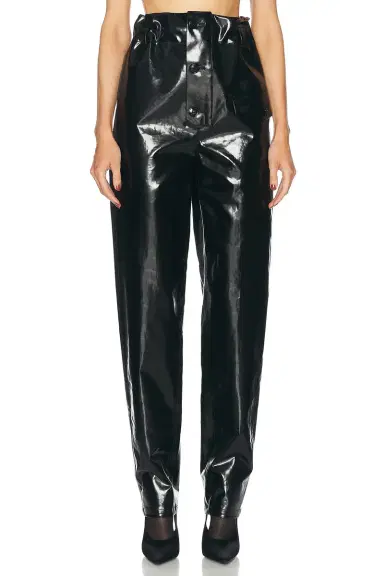 Saint Laurent Tapered Leather Pant | Thumbnail 1
