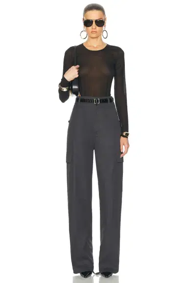Saint Laurent Wide Leg Pant | Thumbnail 4 Saint Laurent Wide Leg Pant | Thumbnail 4