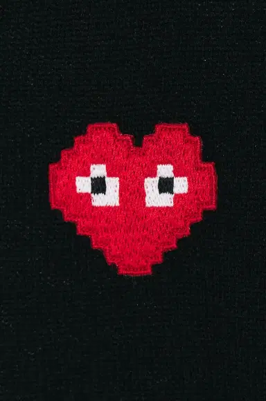 Comme des Garçons PLAY Invader V-Neck Pullover Sweater | Thumbnail 5 Comme des Garçons PLAY Invader V-Neck Pullover Sweater | Thumbnail 5