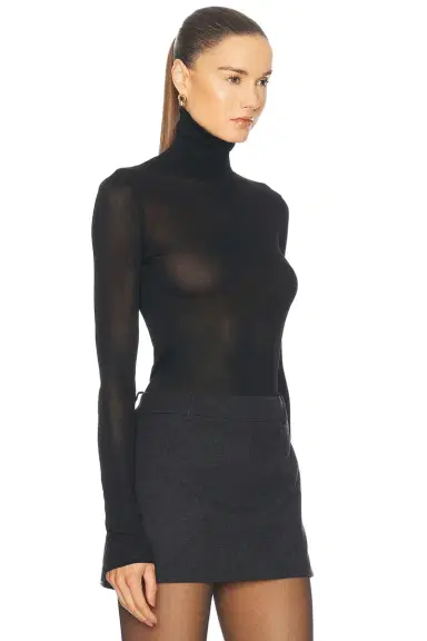 EAVES Alexander Sheer Turtleneck Sweater | Thumbnail 4