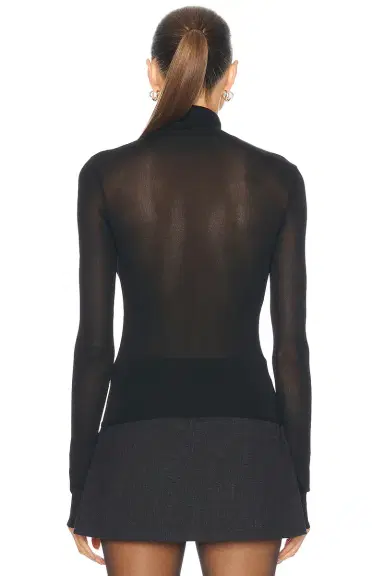 EAVES Alexander Sheer Turtleneck Sweater | Thumbnail 5