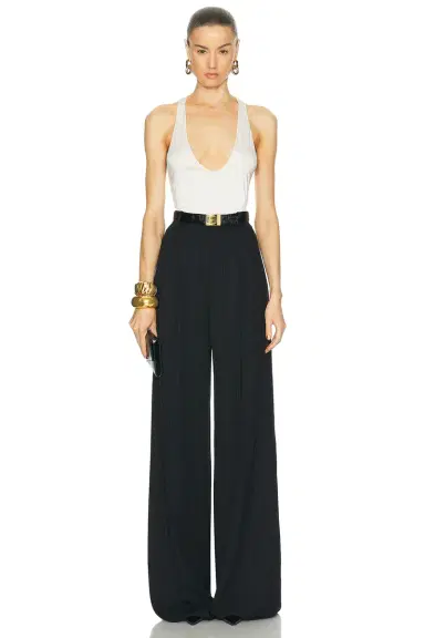 Saint Laurent Wide Leg Trouser | Thumbnail 4 Saint Laurent Wide Leg Trouser | Thumbnail 4