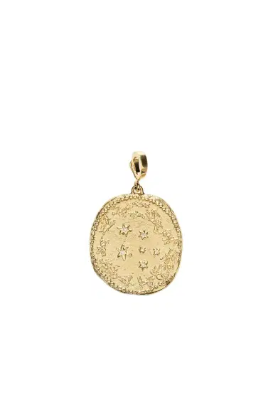 Azlee Zodiac Large Diamond Coin Charm | Thumbnail 1 Azlee Zodiac Large Diamond Coin Charm | Thumbnail 1