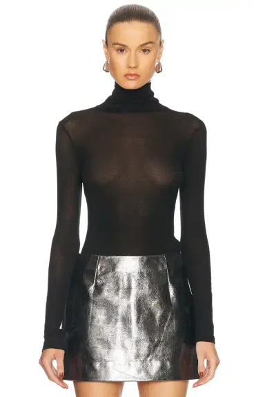 RENGGLI Sheer Jersey Renggli Turtleneck | Thumbnail 1