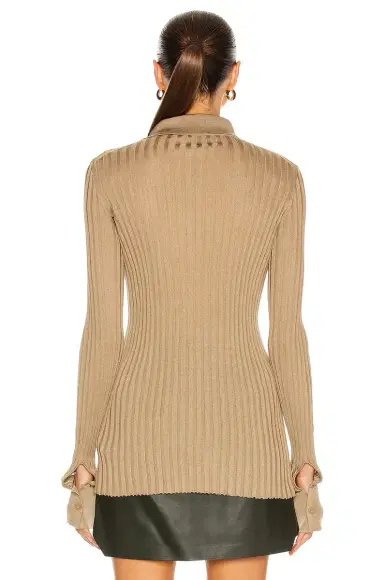 Bottega Veneta Light Weight Silk Rib Sweater | Thumbnail 3