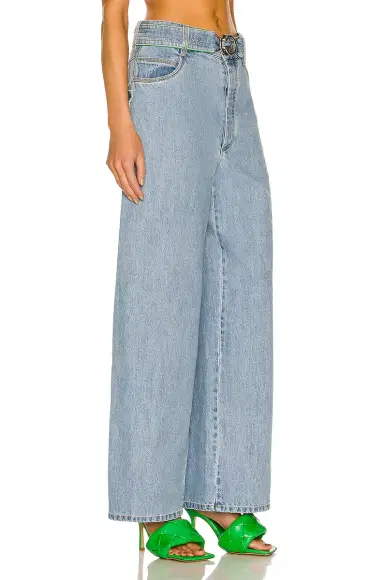 Bottega Veneta Light Bleached Belted Trouser Jeans | Thumbnail 2