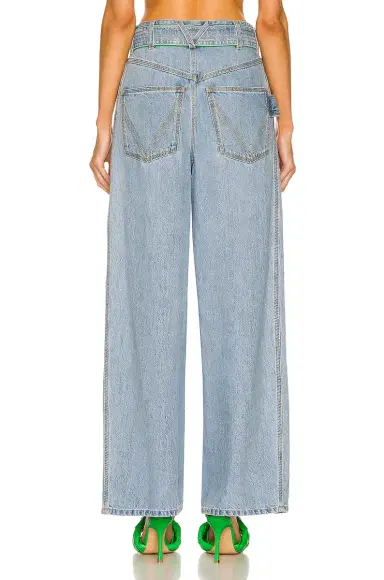 Bottega Veneta Light Bleached Belted Trouser Jeans | Thumbnail 3