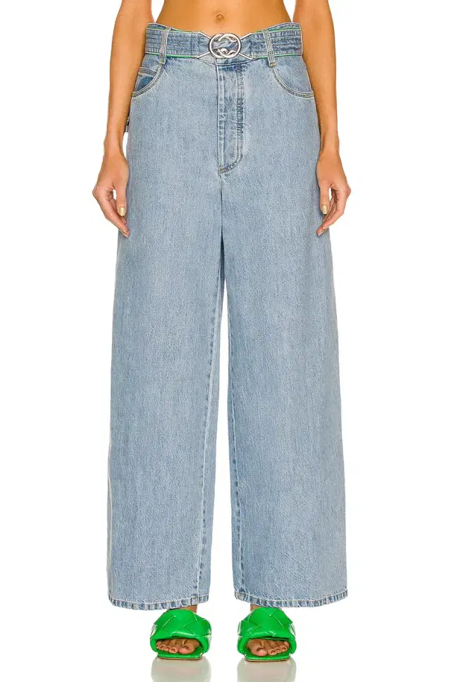 Bottega Veneta Light Bleached Belted Trouser Jeans