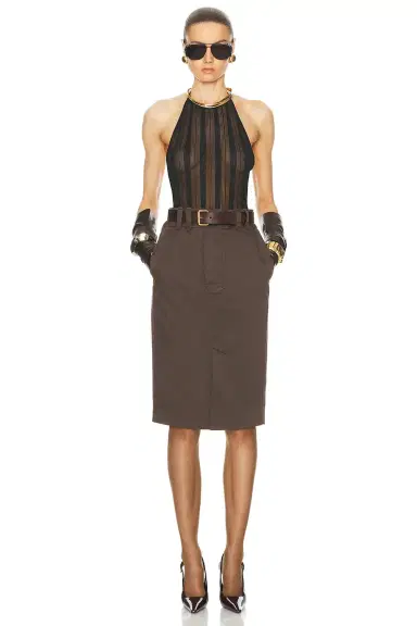 Saint Laurent Pencil Skirt | Thumbnail 4 Saint Laurent Pencil Skirt | Thumbnail 4