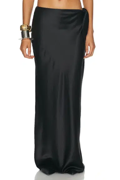 Saint Laurent Satin Maxi Skirt | Thumbnail 1 Saint Laurent Satin Maxi Skirt | Thumbnail 1