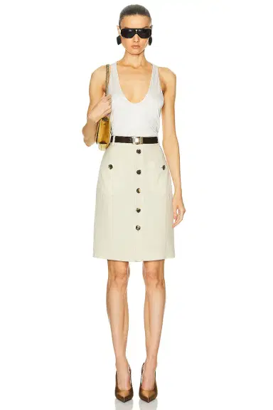 Saint Laurent Canvas Skirt | Thumbnail 4 Saint Laurent Canvas Skirt | Thumbnail 4