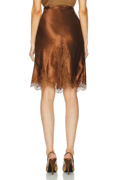 Saint Laurent Satin Lace Skirt | Thumbnail 3 Saint Laurent Satin Lace Skirt | Thumbnail 3