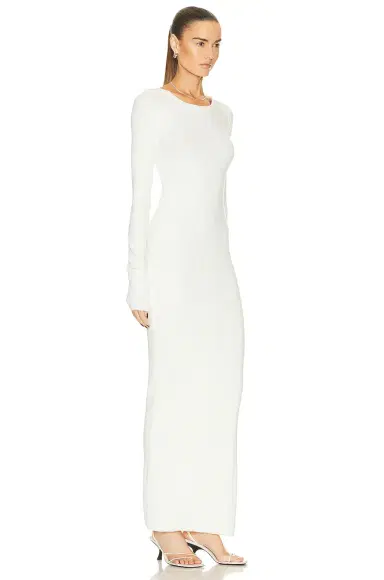 ÉTERNE Long Sleeve Crewneck Maxi Dress | Thumbnail 2