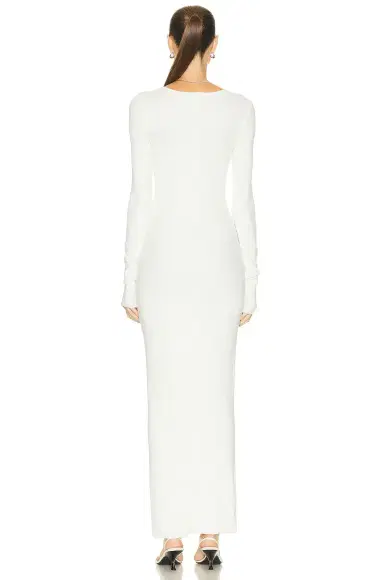 ÉTERNE Long Sleeve Crewneck Maxi Dress | Thumbnail 3