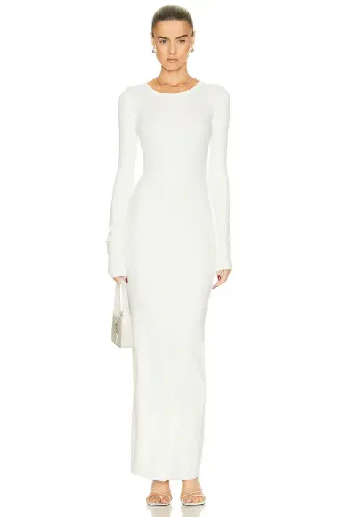 ÉTERNE Long Sleeve Crewneck Maxi Dress | Thumbnail 1