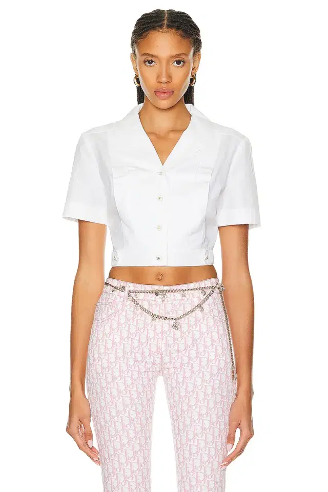 chanel Chanel 1997 SS Runway Pleated Shirt