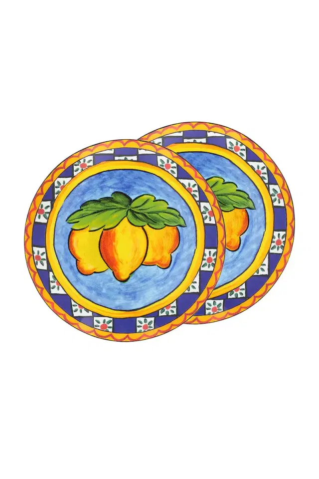 Carretto Lemon Set Of 2 Bread Plates