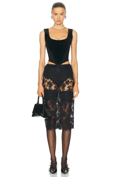 vivienne westwood Vivienne Westwood Vintage 1990s Velvet Bustier Top | Thumbnail 6