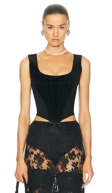 vivienne westwood Vivienne Westwood Vintage 1990s Velvet Bustier Top | Thumbnail 1
