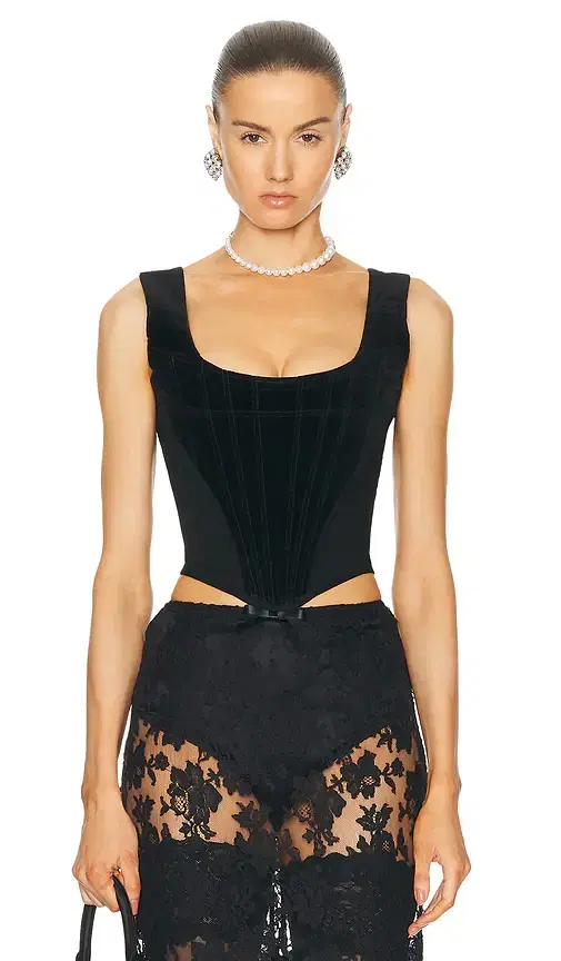 Vivienne Westwood Vintage 1990s Velvet Bustier Top