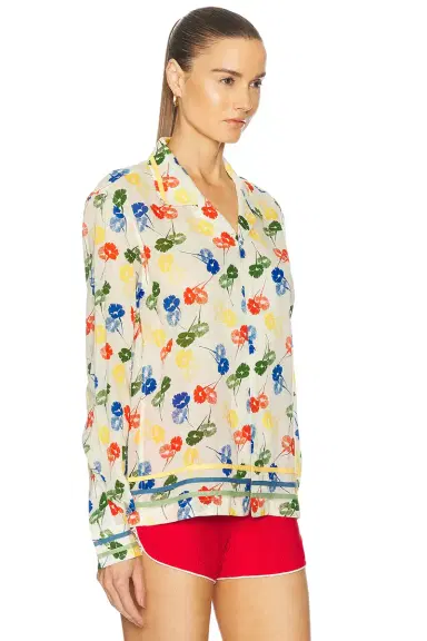 BODE Flower Stamp Long Sleeve Top | Thumbnail 2 BODE Flower Stamp Long Sleeve Top | Thumbnail 2