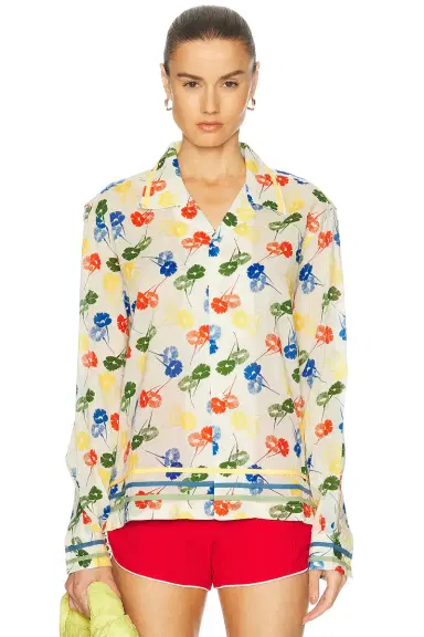 BODE Flower Stamp Long Sleeve Top | Thumbnail 1 BODE Flower Stamp Long Sleeve Top | Thumbnail 1