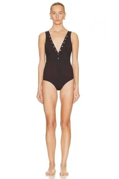 Bottega Veneta Low Back Stretch Nylon One Piece Swimsuit | Thumbnail 1 Bottega Veneta Low Back Stretch Nylon One Piece Swimsuit | Thumbnail 1