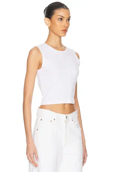 LESET Pointelle Sleeveless Crewneck Top | Thumbnail 2