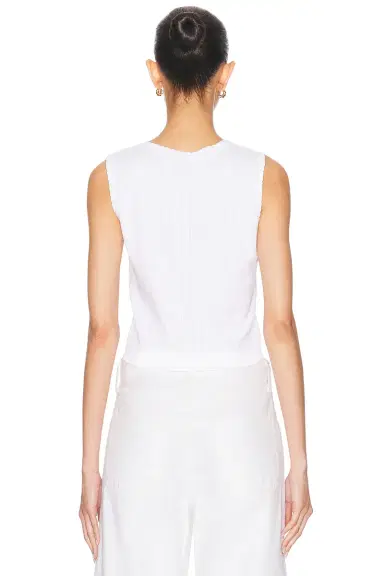 LESET Pointelle Sleeveless Crewneck Top | Thumbnail 3
