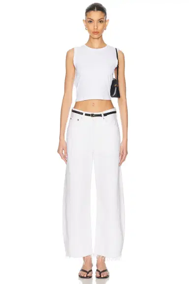 LESET Pointelle Sleeveless Crewneck Top | Thumbnail 4