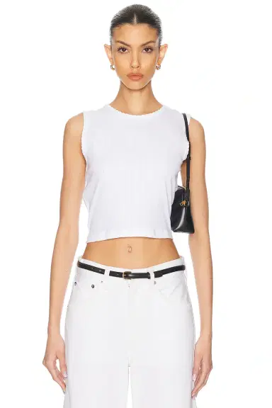 LESET Pointelle Sleeveless Crewneck Top | Thumbnail 1