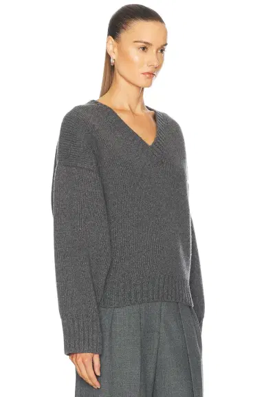 RÓHE Compact Knit V Neck Sweater | Thumbnail 2
