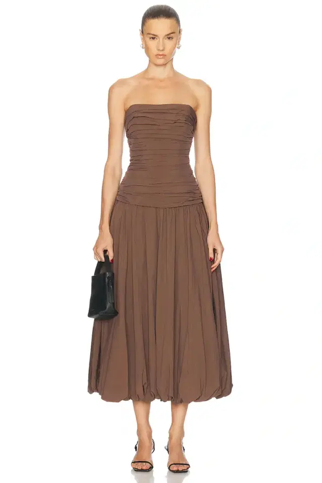 NICHOLAS Strapless Midi Dress