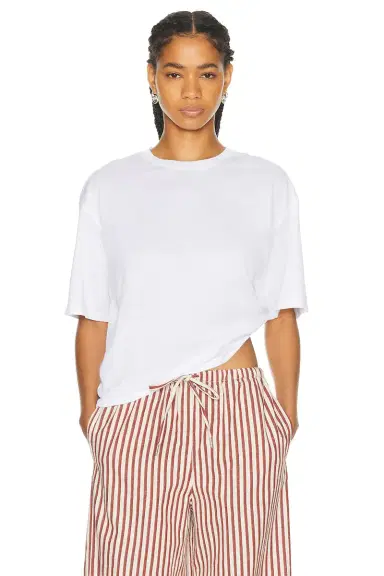 Sprwmn Oversized Cropped Boxy Tee | Thumbnail 1 Sprwmn Oversized Cropped Boxy Tee | Thumbnail 1
