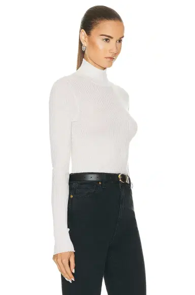Sprwmn Mock Neck Top | Thumbnail 2