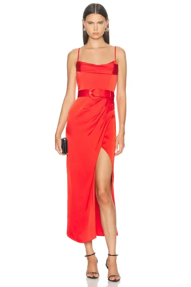 NICHOLAS Lulu Draped Corset Midi Dress