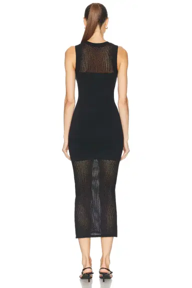 Matthew Bruch Knit Mesh Cargo Tank Midi Dress | Thumbnail 3 Matthew Bruch Knit Mesh Cargo Tank Midi Dress | Thumbnail 3