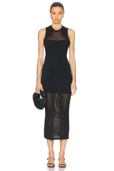 Matthew Bruch Knit Mesh Cargo Tank Midi Dress | Thumbnail 1 Matthew Bruch Knit Mesh Cargo Tank Midi Dress | Thumbnail 1