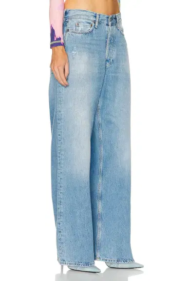 Acne Studios Low Rise Baggy Wide Leg Jeans | Thumbnail 2
