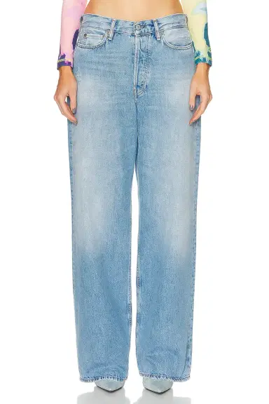 Acne Studios Low Rise Baggy Wide Leg Jeans | Thumbnail 1