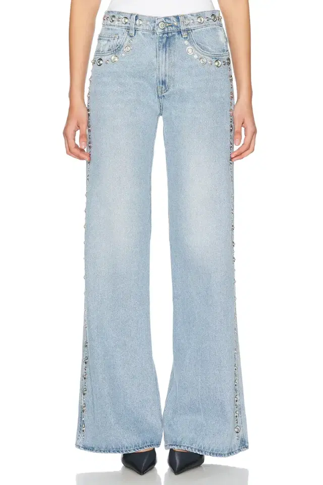 Coperni Studded Wide Leg Jeans
