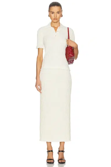 Bottega Veneta Rib Knit Midi Skirt | Thumbnail 5