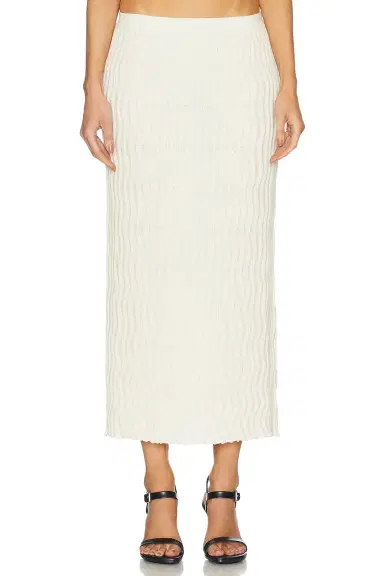 Bottega Veneta Rib Knit Midi Skirt | Thumbnail 1