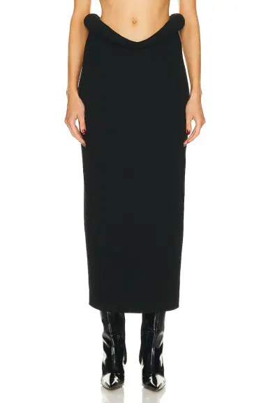 Bottega Veneta Viscose Compact Frise Skirt | Thumbnail 1 Bottega Veneta Viscose Compact Frise Skirt | Thumbnail 1