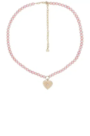 Sydney Evan Scallop Heart Charm Beaded Choker | Thumbnail 1 Sydney Evan Scallop Heart Charm Beaded Choker | Thumbnail 1