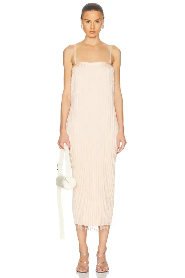 Jil Sander Beaded Rib Knit Dress