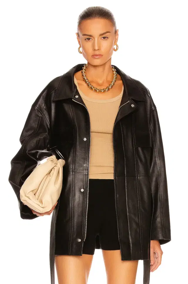 NOUR HAMMOUR Zakary Soft Leather Jacket
