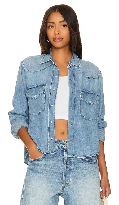 Citizens of Humanity Cropped Western Shirt | Thumbnail 1 Citizens of Humanity Cropped Western Shirt | Thumbnail 1