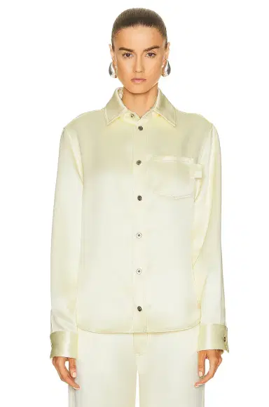Bottega Veneta Silk Twill Long Sleeve Shirt | Thumbnail 2